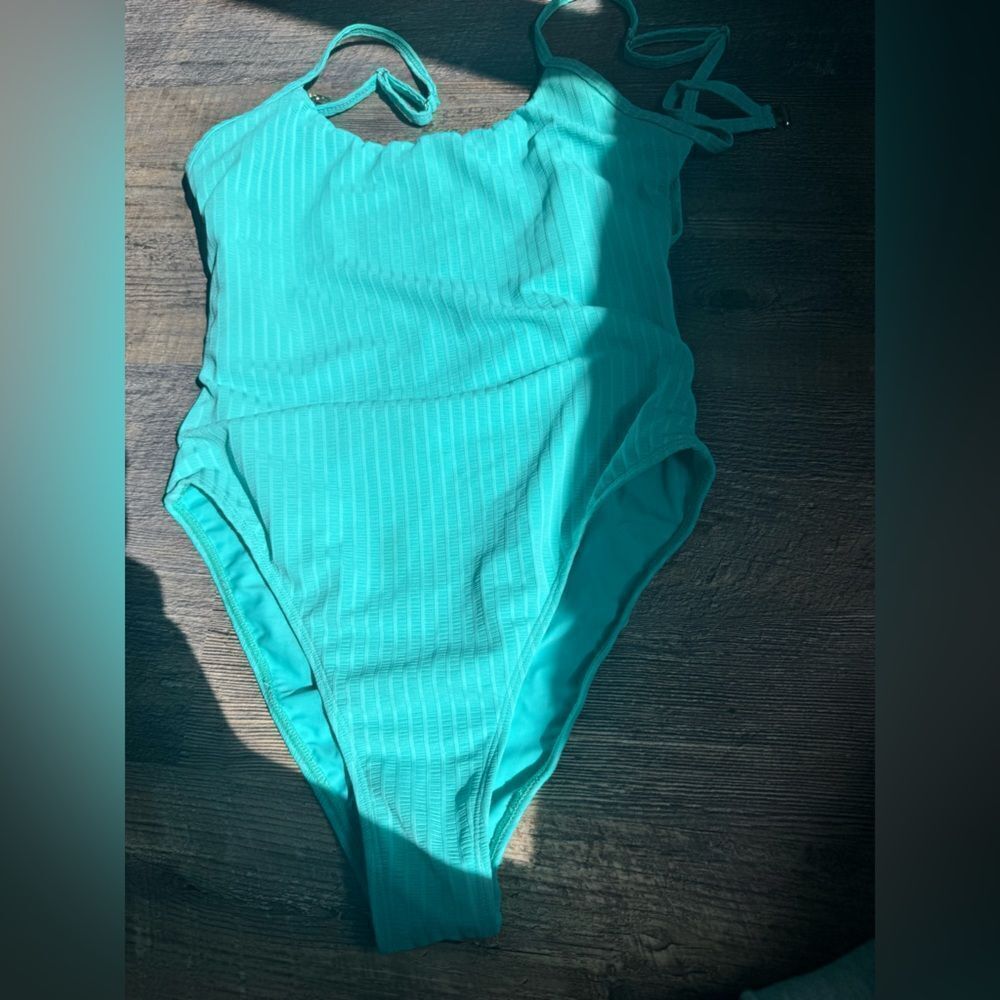 ZAFUL Blue bathing suit with strappy back #20 - Picture 4 of 8